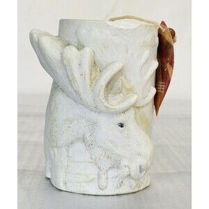 Moose Pillar Candle Sculpted Wax Animal Spirits - LAVA Enterprises- 5.5" tall